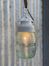 Witte lamp Vintage stijl in Glas en keramiek,