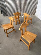 Stoelen Design stijl in hout, Europa 1980