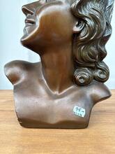 Art deco gips beeld vrouw antiek 1920-1939