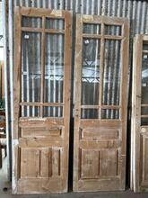 Deuren Antiek stijl in hout en glas, europa 20e eeuws
