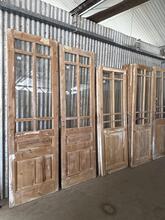 Deuren met glas Antiek stijl in hout en glas, Europa 20e eeuw