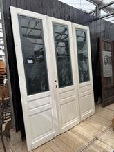 Glazen deuren Antiek stijl in hout en glas,