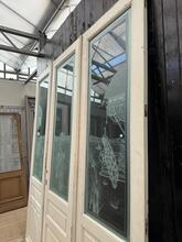 Glazen deuren Antiek stijl in hout en glas,