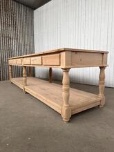 Reproductietafel oud eikenhout Antiek  stijl in hout , Europa  Reproductuctie