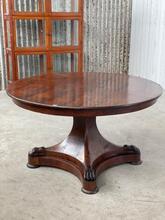 Ronde koffietafel mahonie Antiek stijl in Hout,