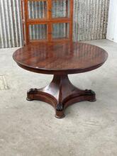 Ronde koffietafel mahonie Antiek stijl in Hout,