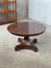 Ronde koffietafel mahonie Antiek stijl in Hout,