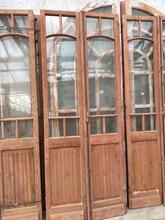 Set van twee glazen deuren Antiek stijl in Hout en glas, Frankrijk