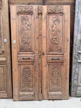 Antieke set deuren stijl in hout,