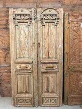 Antieke set deuren stijl in hout,