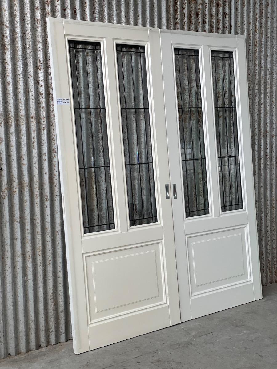 Antique Antique doors with Facet glass