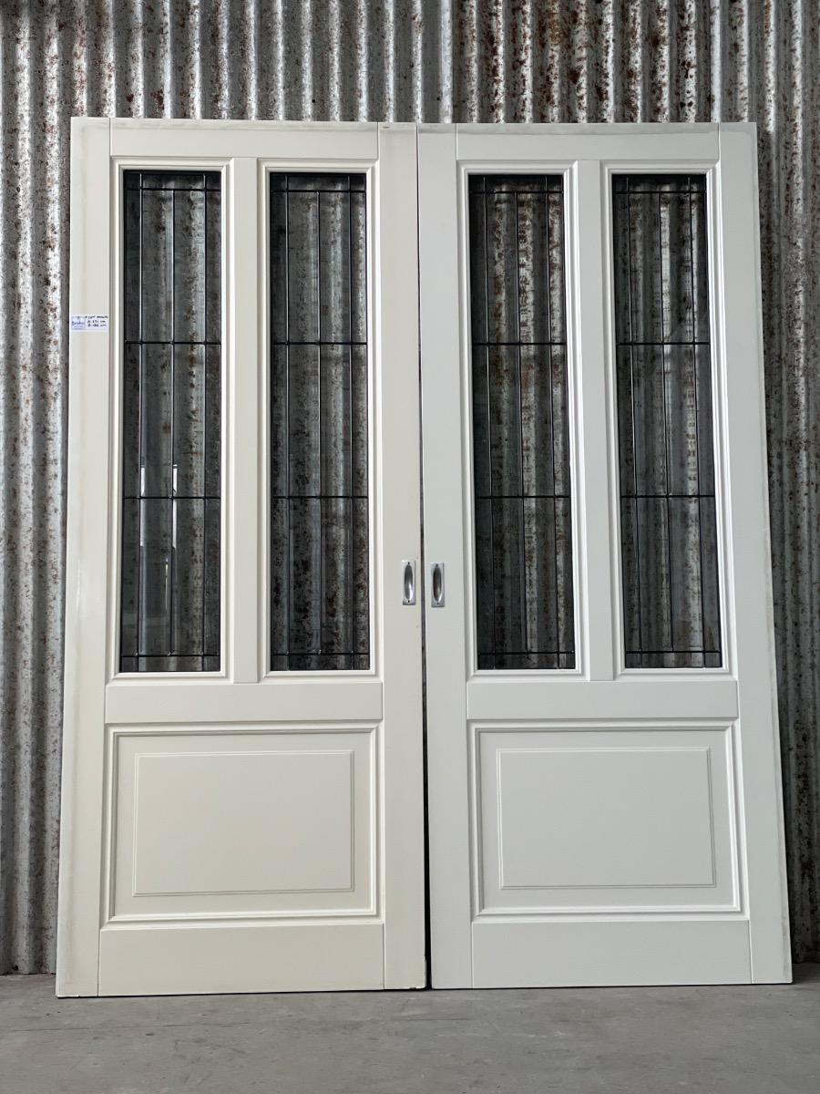 Antique Antique doors with Facet glass