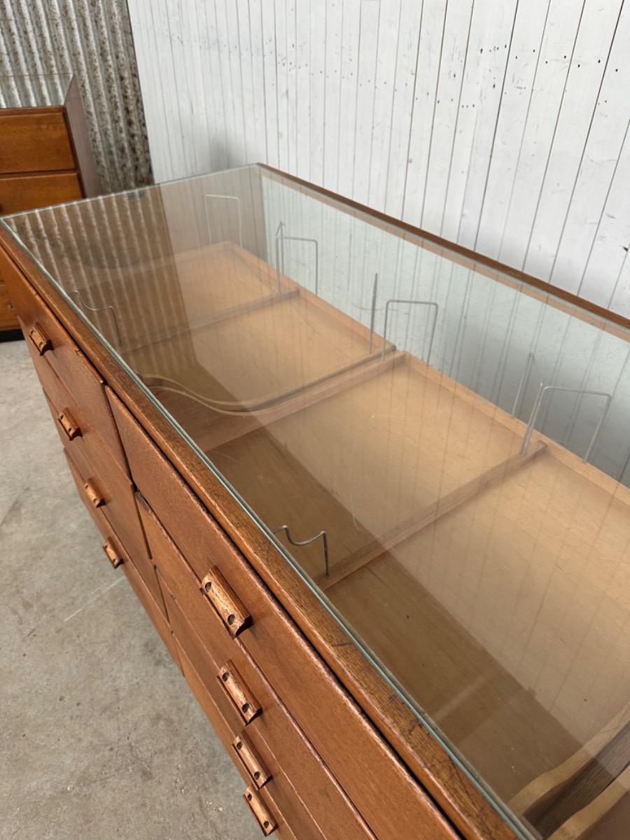 Antique Counter glass and drawers