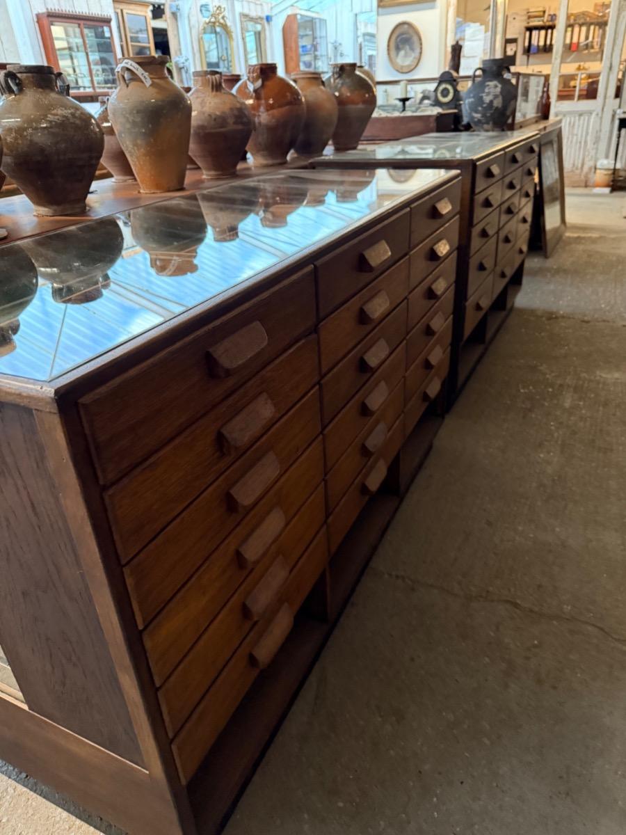 Antique Counter with glass top