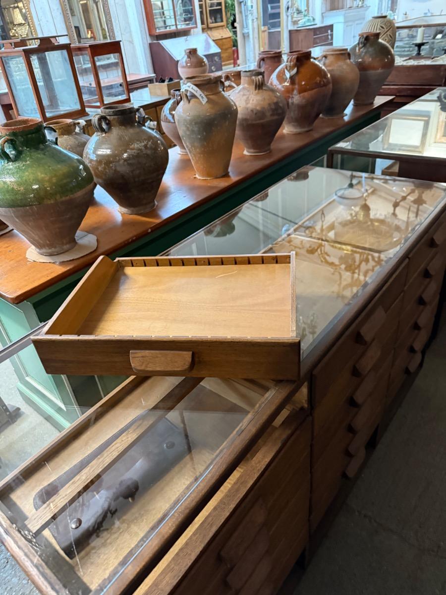 Antique Counter with glass top