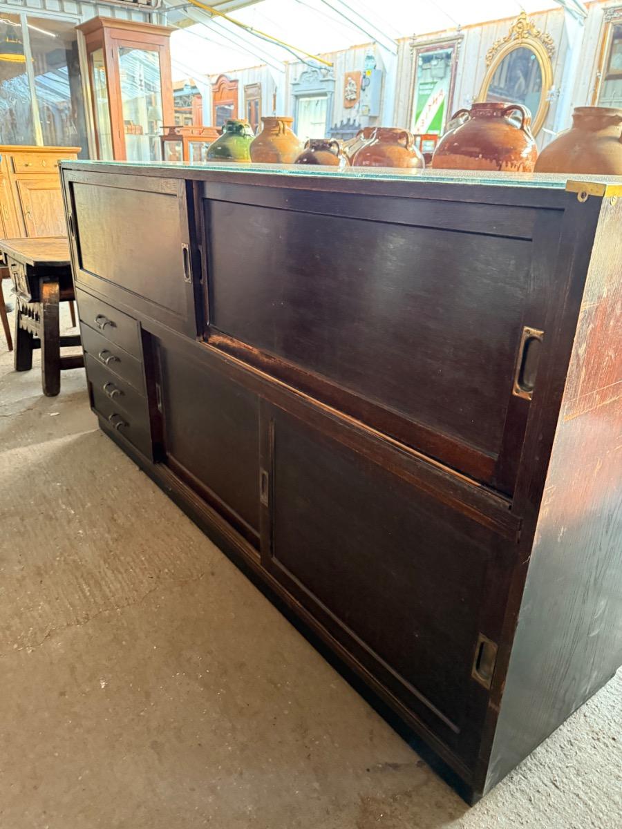 Antique Counter with glass top