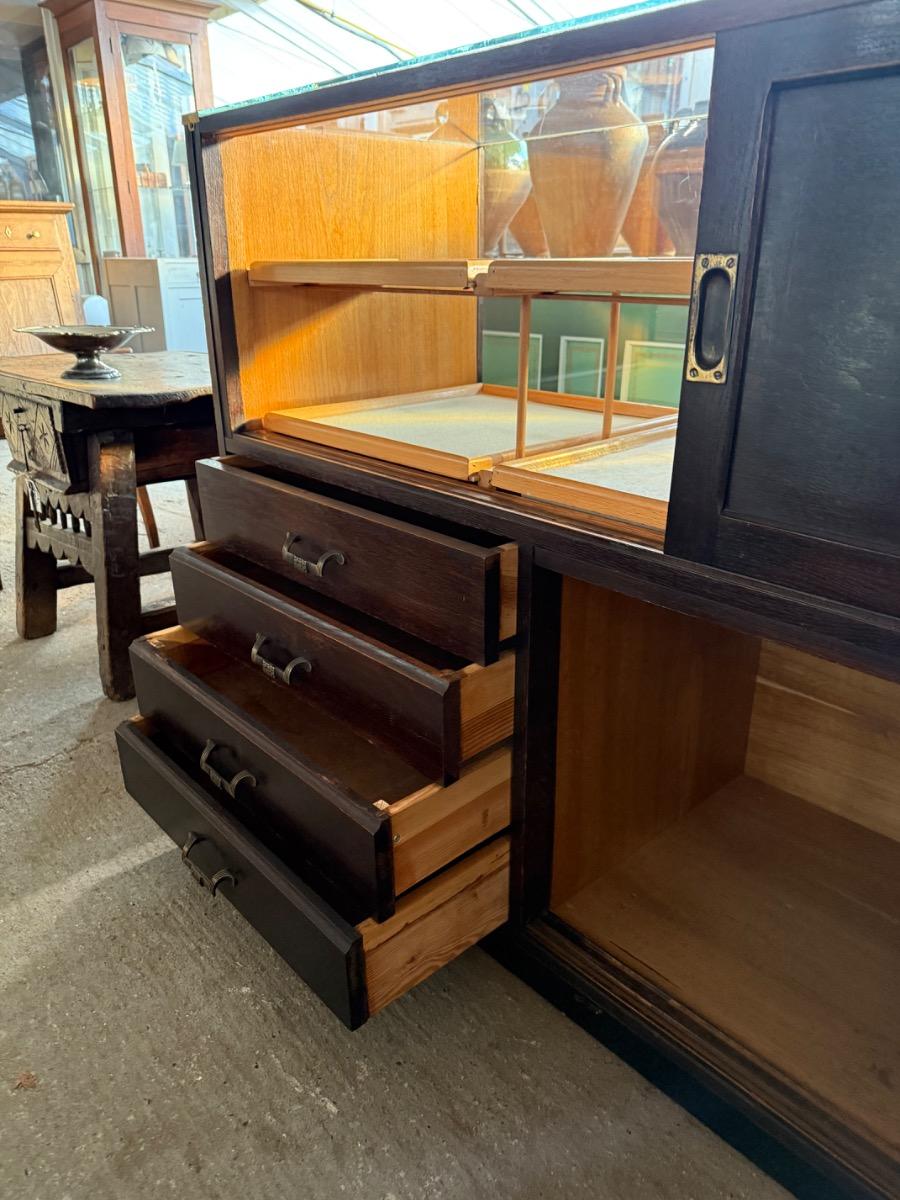 Antique Counter with glass top