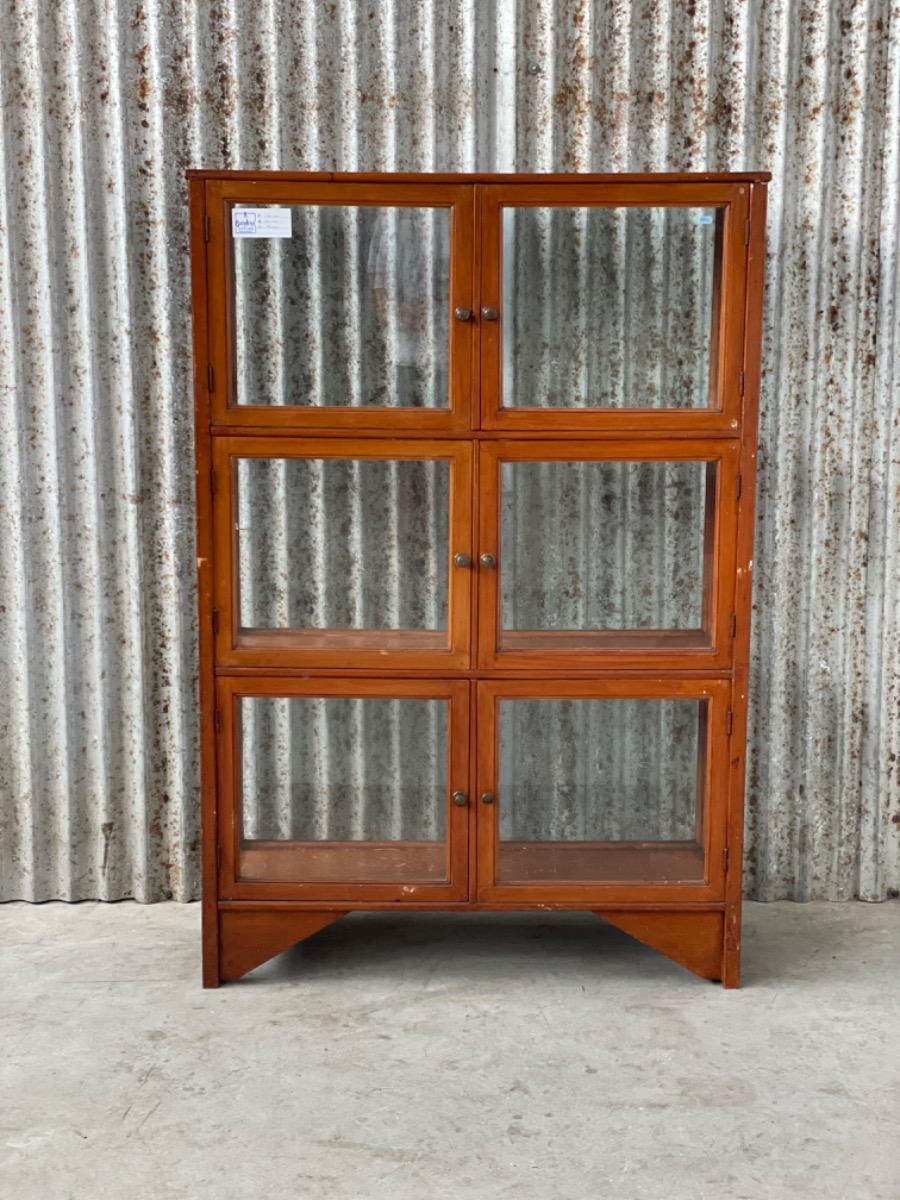 Antique glass display cabinet 