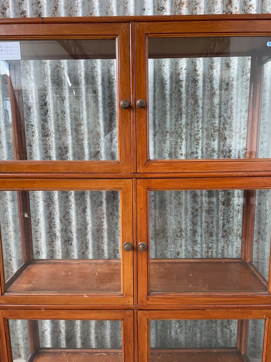 Antique glass display cabinet 