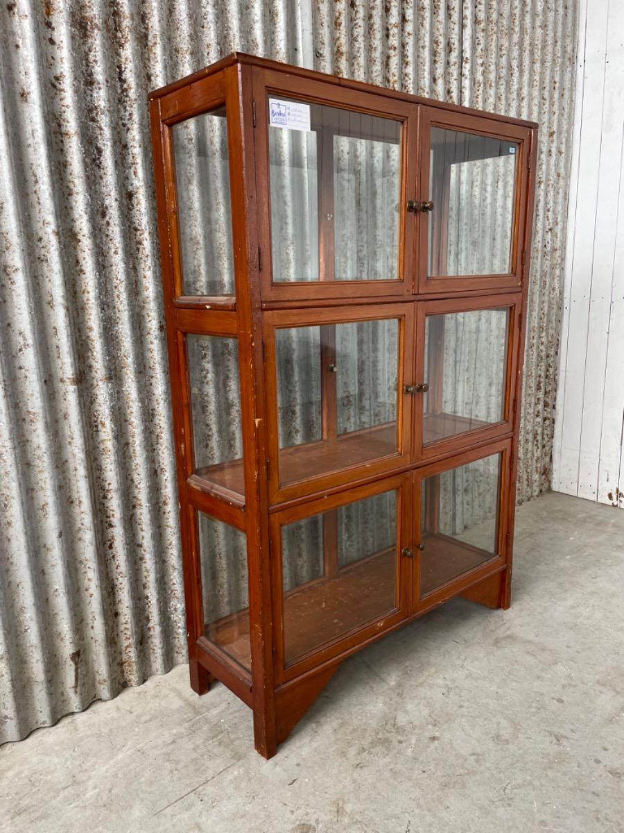 Antique glass display cabinet 