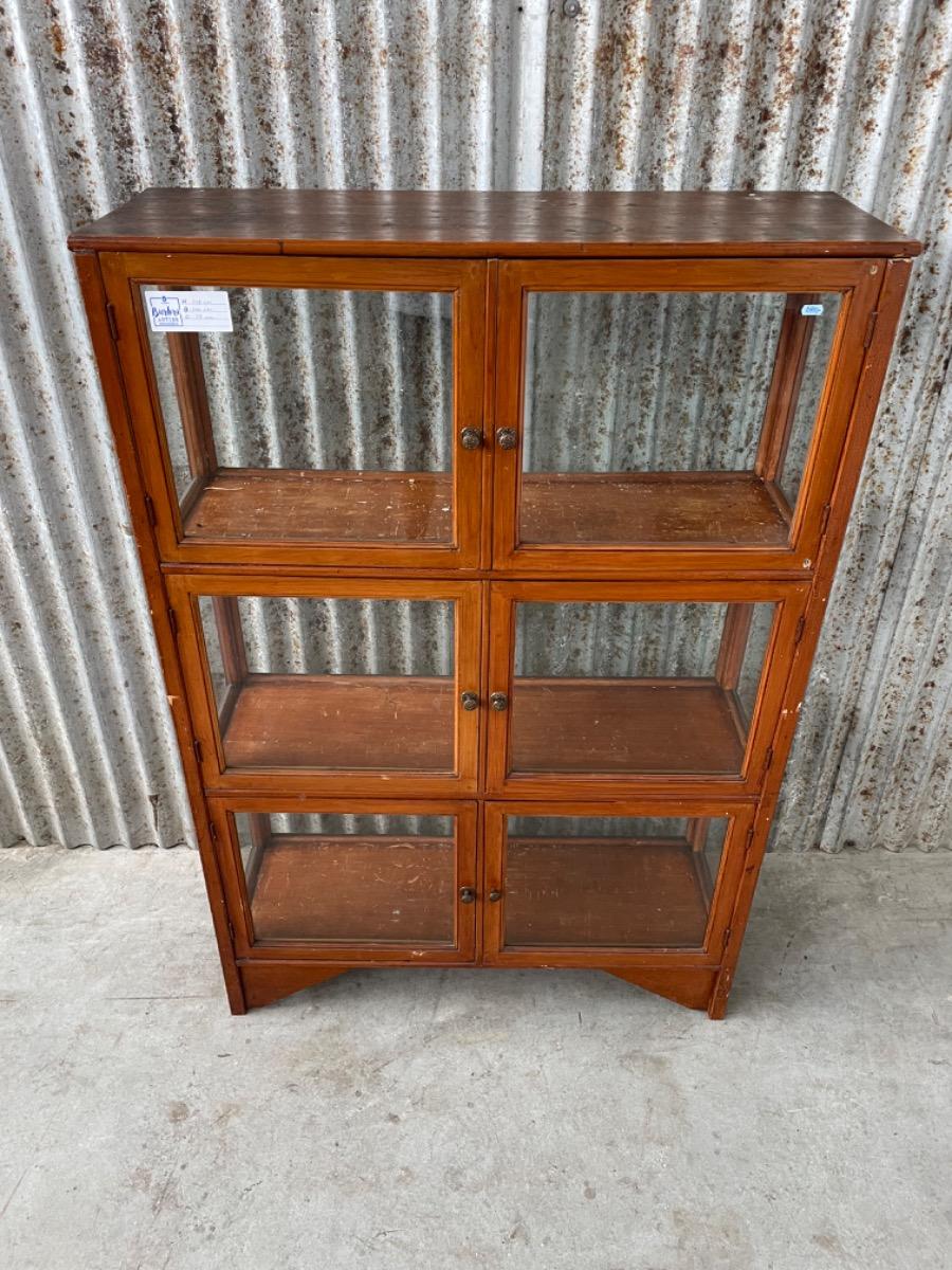 Antique glass display cabinet 