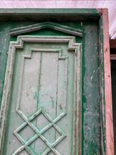 Antique style Antique green set doors in Wood