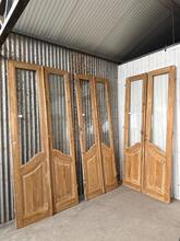 Antique style Original 2-panel doors in art deco style  in Wood and glass