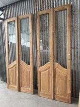 Antique style Original 2-panel doors in art deco style  in Wood and glass