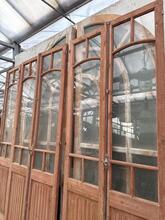 Antique style Set of two Glass doors  in Wood and glass, France