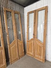 Set deuren met glas art deco Art deco stijl in Hout en glas,