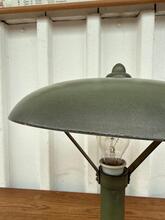 Bureau lamp groen Bauhaus stijl in metaal , Duitsland 1930