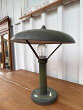 Bureau lamp groen Bauhaus stijl in metaal , Duitsland 1930