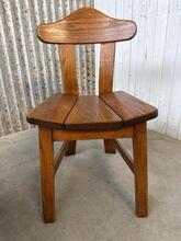Brutalist houten stoelen stijl in Hout,