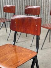 Stoelen Design Marco stijl in hout en ijzer, Europa 1960