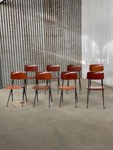 Stoelen Design Marco stijl in hout en ijzer, Europa 1960