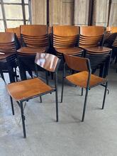 Vintage style Chairs in wood and iron, Dutch 1960