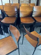 Vintage style Chairs in wood and iron, Dutch 1960