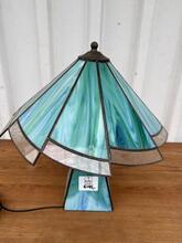 Glas in lood tafellamp groen Tiffany stijl in glass, 1920
