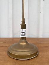 Tiffany style Vintage brass desk lamp in glass and brass 1930