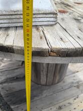 Houten tafel decoratie katrol Vintage stijl in Hout, Nederland