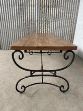 Tafel Vintage stijl in Hout en metaal,