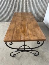 Tafel Vintage stijl in Hout en metaal,