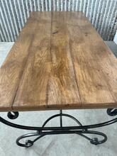 Tafel Vintage stijl in Hout en metaal,