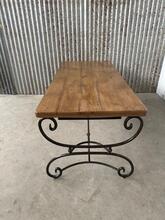 Tafel Vintage stijl in Hout en metaal,