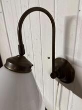 Wandlampen Vintage stijl in Glas en messing,