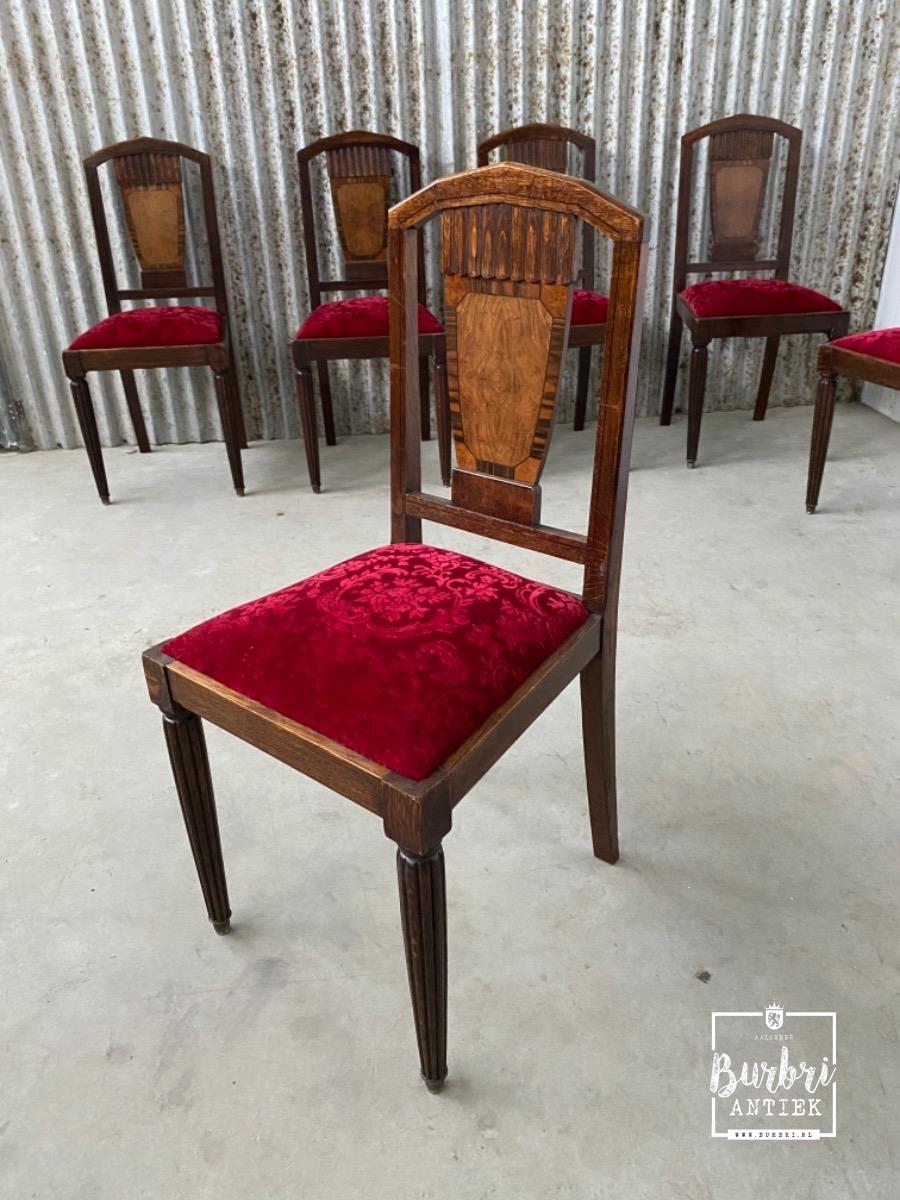Art-deco Chairs - Tafel & Stoelen - Antieke - Burbri