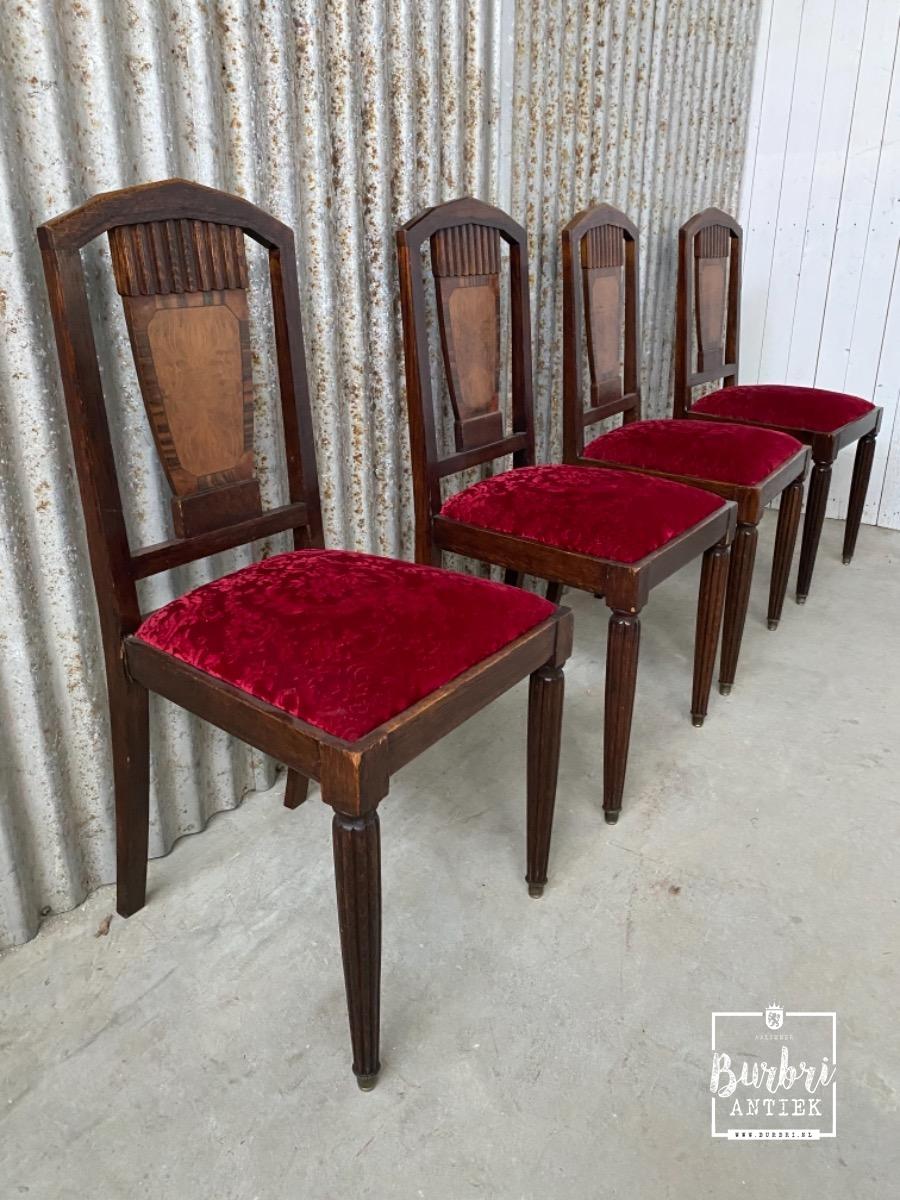 trek de wol over de ogen lamp Onbevreesd 6 Art-deco Chairs - Tafel & Stoelen - Antieke meubels - Burbri