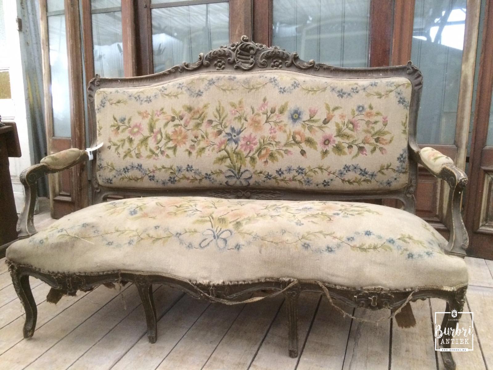 meubilair Metropolitan Blazen Antique sofa original old - Antieke banken - Antieke meubels - Burbri