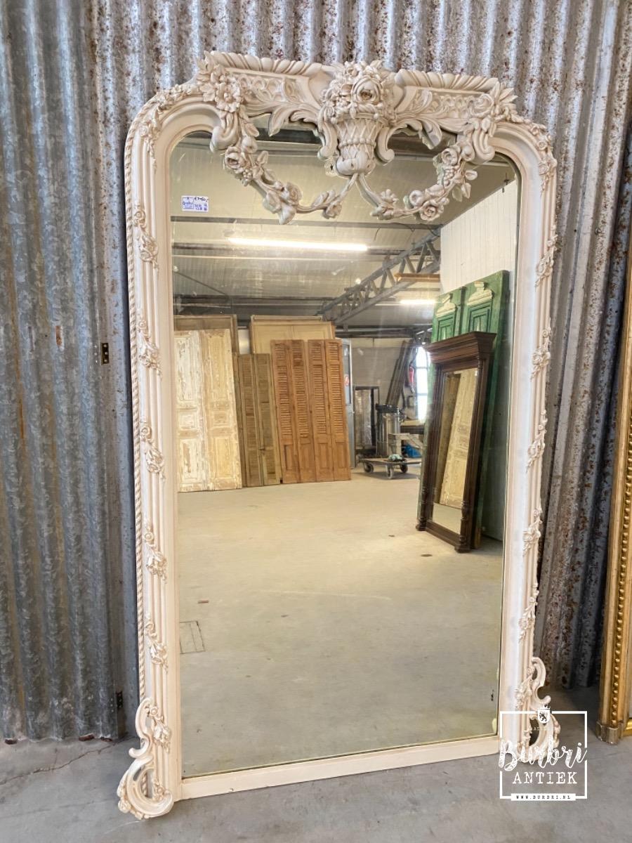 zin huren Moreel Antique white big mirror - Antieke spiegels - Winkelinrichtingen - Burbri